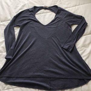 Long Sleeve Waffle-Knit Top